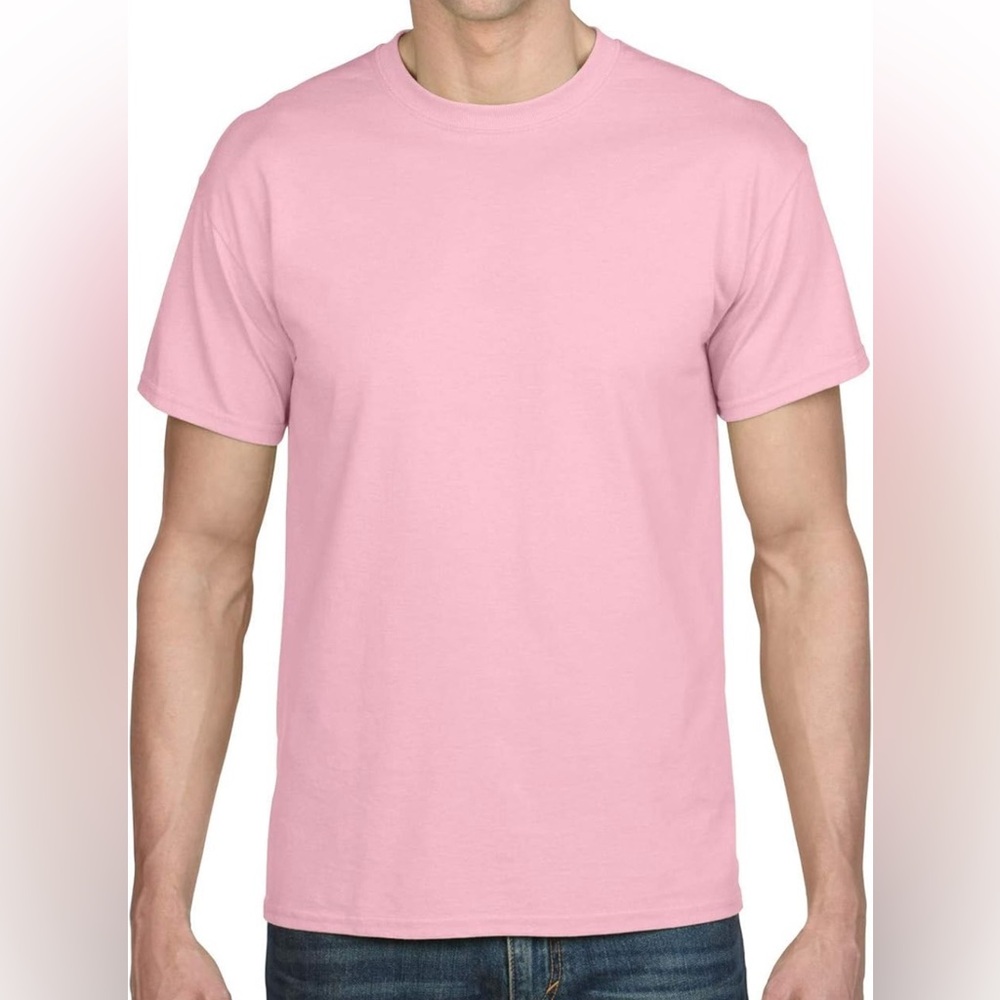 NEW Glidan Men’s DryBlend Classic T-Shirt, Pink, Size M